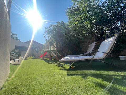 Cozy family pool house