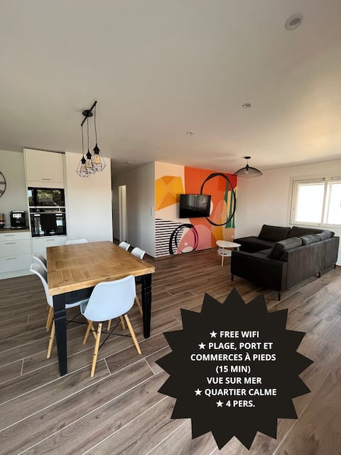 Popular Airbnb listing: *Sea, sweet sun* / 2-bedroom with terrace sea view in Sausset Les Pins