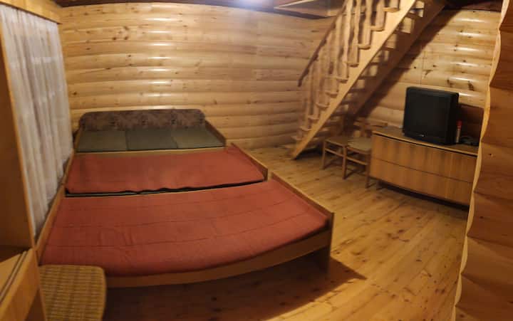 Ukumbi au sebule kwenye ghorofa ya kwanza, na uwezekano wa kulala kwa watu 3. 