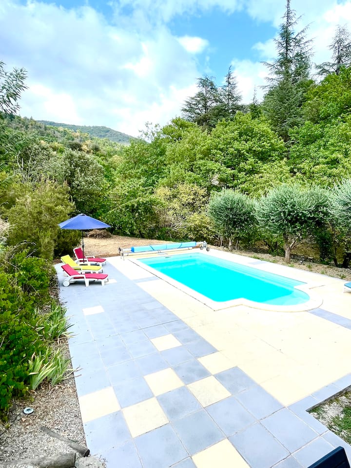 Maison Piscine Chauffée Jardin Sans Vis à Vis - Olargues