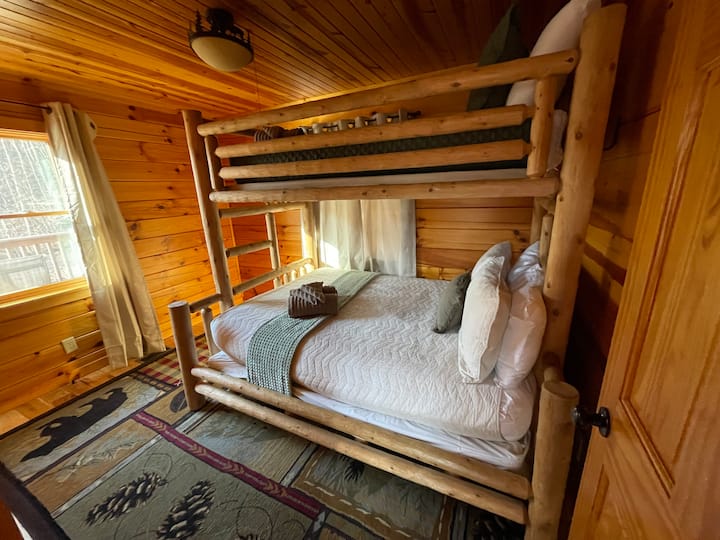 1st Floor bedroom  - double bed below and single bunk up top