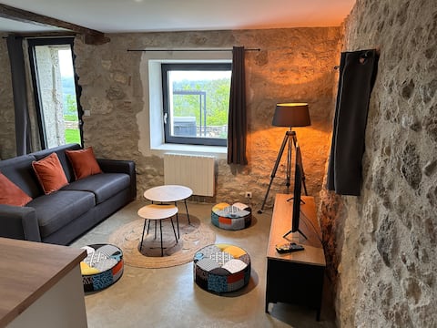 "Le Chai" pool/naturist spa in summer