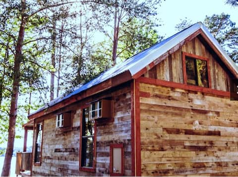 Popular Airbnb listing: Waterfront, 100 Year-Old wood Cabin - #16 in Steele Creek