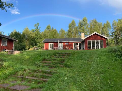 hill top with lake view