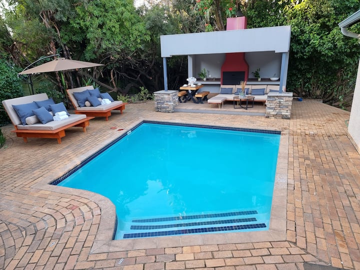 Luxury solar powered villa with pool and sauna