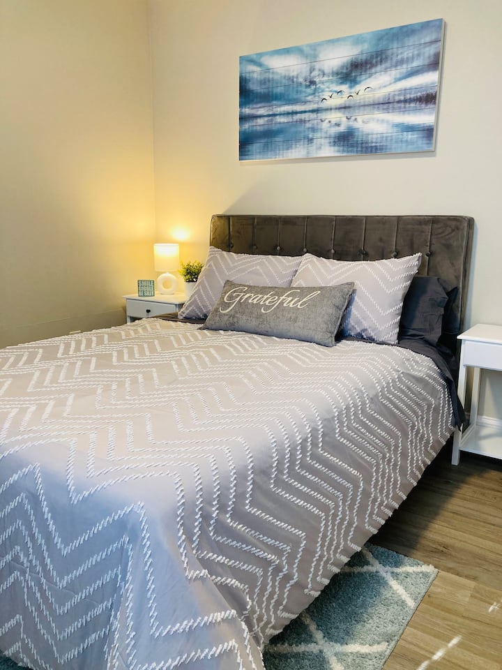 Gratitude bedroom- glide off to sleep in this peaceful room.