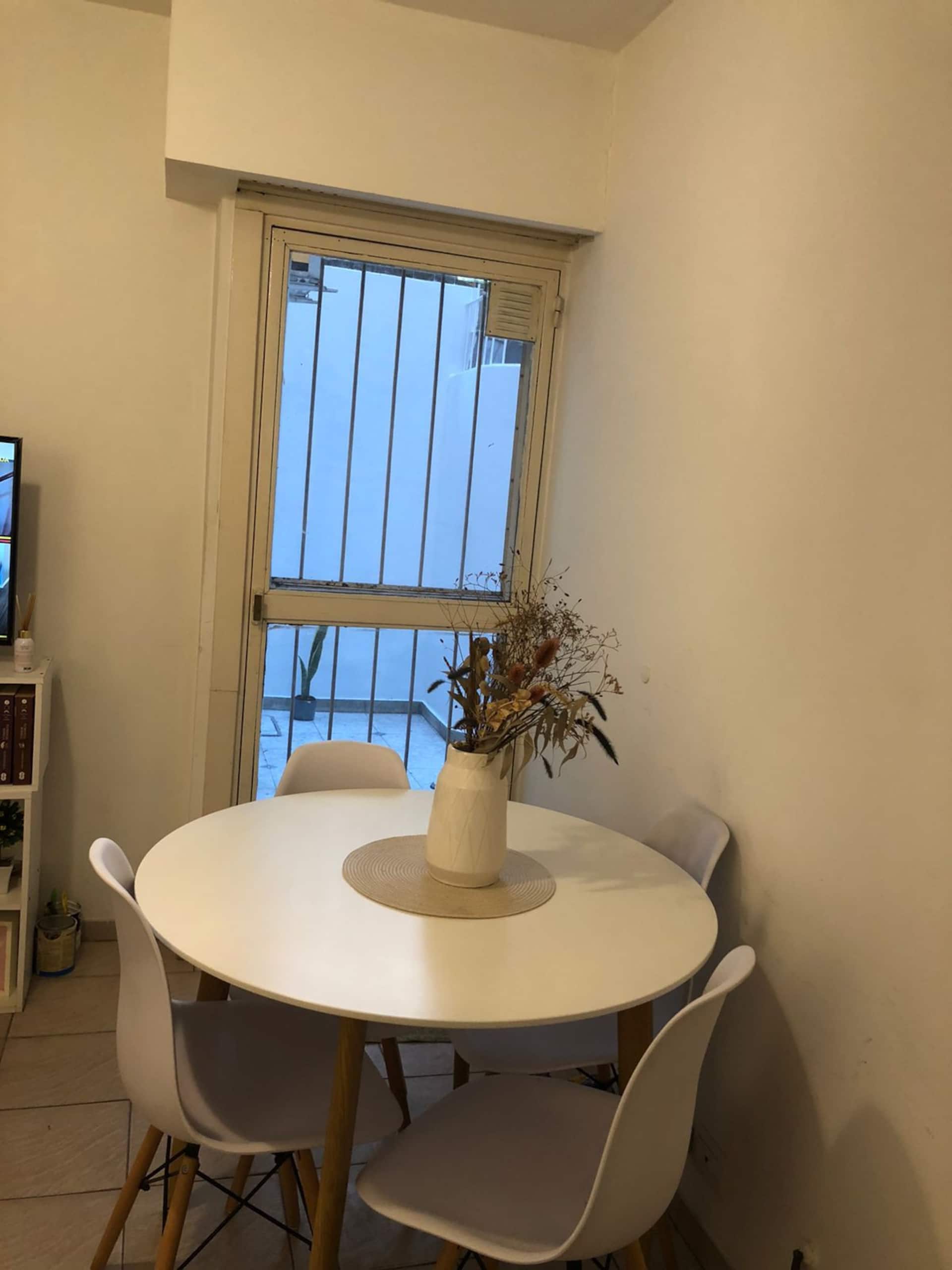 Two-room apartment with patio