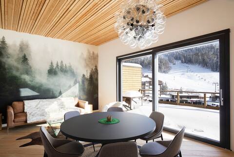 Le Trappeur's villa, luxurious at the foot of the slopes