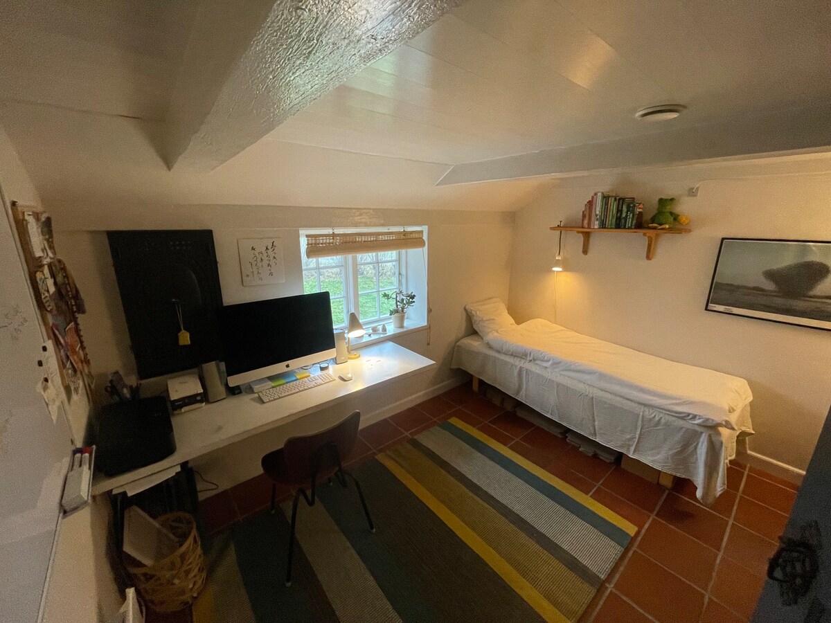 Chumba cha kusomea kilicho na kitanda