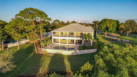 Tropical Riverfront Paradise with Heated Pool