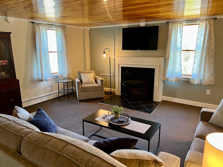 我们漂亮的客厅配有标准双人拉出式沙发