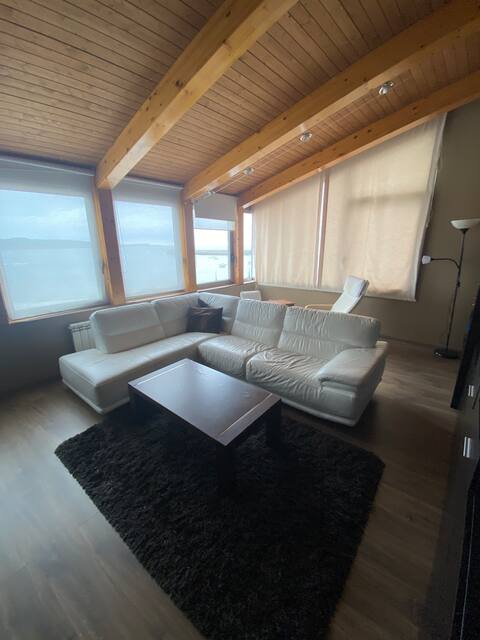 Penthouse right on the beach.