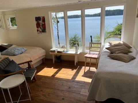 Cabin with lake property in the forest