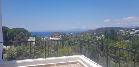 Duplex summer cottage with sea views in Arturda