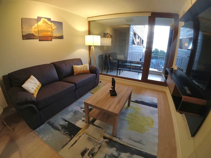 Spacious sofa bed to rest and watch TV