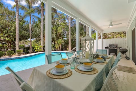 Successful Airbnb property: Veselka - Canal front w private heated pool & dock in Anna Maria
