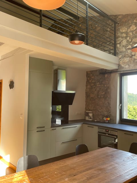 Typical Ardèche house with pool