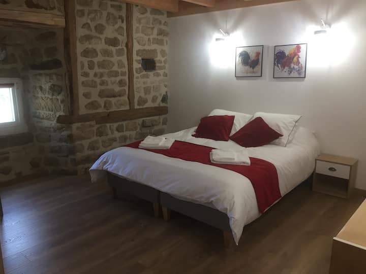 Habitación "gallina"
2 personas
es decir, una cama de 160
2 camas de 80
