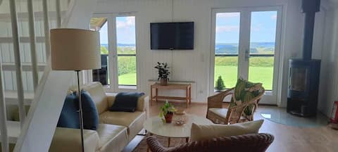 Wooden house with panoramic views