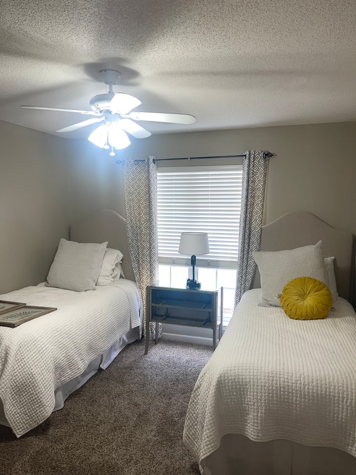 Bedroom 2 -  3 twin beds. 
(With update) 