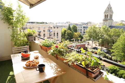 Chic neighborhood close to Paris-Nice view-Quiet