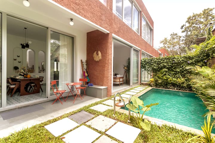 Garden and Pool Area
