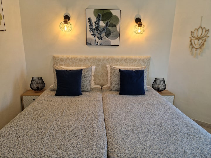 Spavaća soba u dodatnoj zgradi (2 velika jednostruka kreveta)