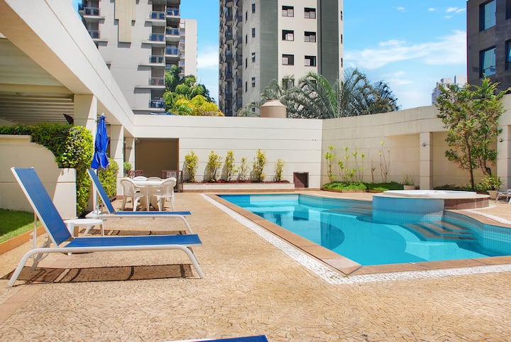 Hotel | Vila Olimpia | Cozinha | Piscina |Academia - Flats para