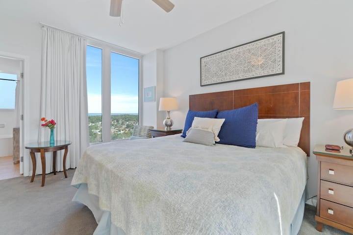 Gulf and Bay Views from the Master suite; balcony access