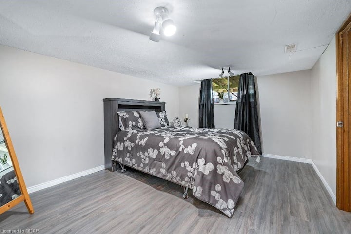 Basement room with Queen bed