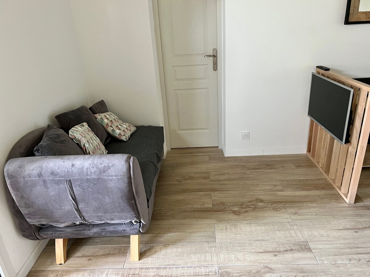 Zonë televizori me internet dhe Netflix. 