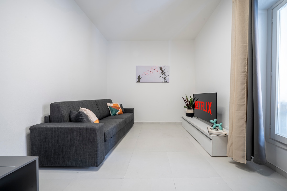 还有一张舒适的沙发床，您可以在那里观看电影和电视剧，您可以使用Netflix流媒体平台。 