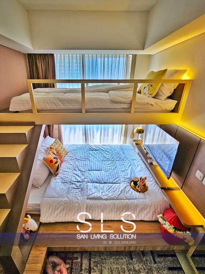 Spazio by SAN | 3BR 7 Bed @ Taman Anggrek Res Mall
