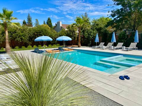 Quiet Mid Century Sonoma with Pool/Spa