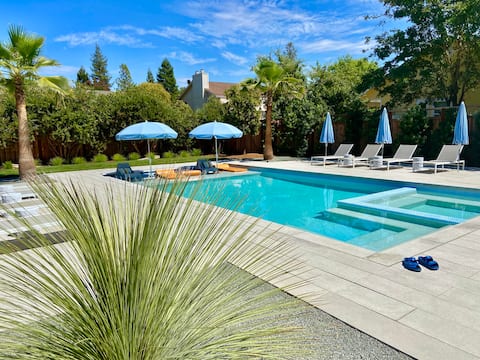 Quiet Mid Century Sonoma with Pool/Spa