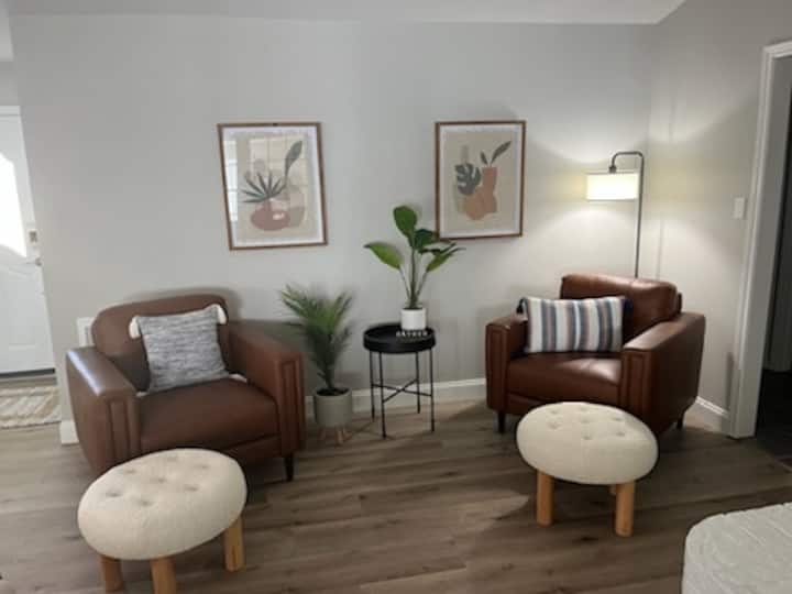 Two big cozy chairs to read a good book in or sit and answer all those work emails:)