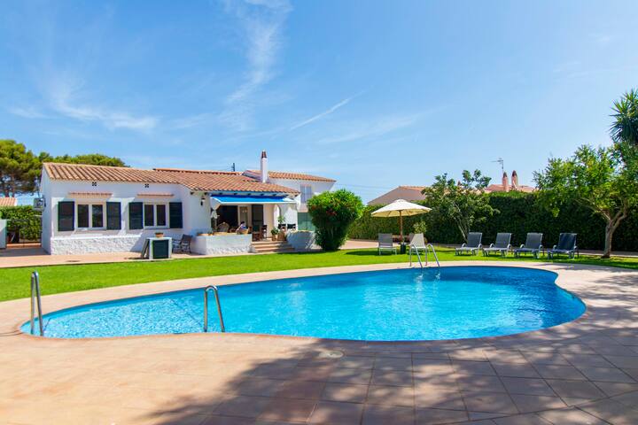 Spacious home in Sant Lluis with pool & barbecue