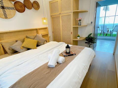 Relax Private terrace&cozy BR,near Grand palace