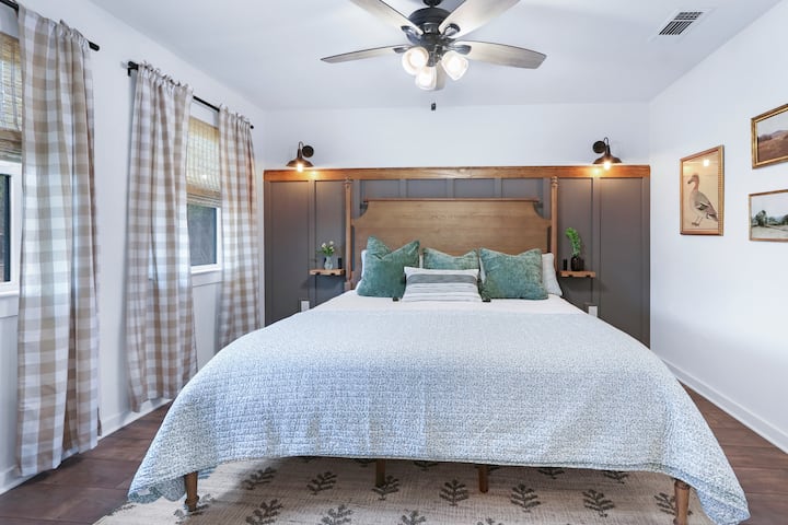 Bedroom 1 includes a high end Sterns & Foster Pillow top King mattress, an en suite bathroom and large walk-in closet.