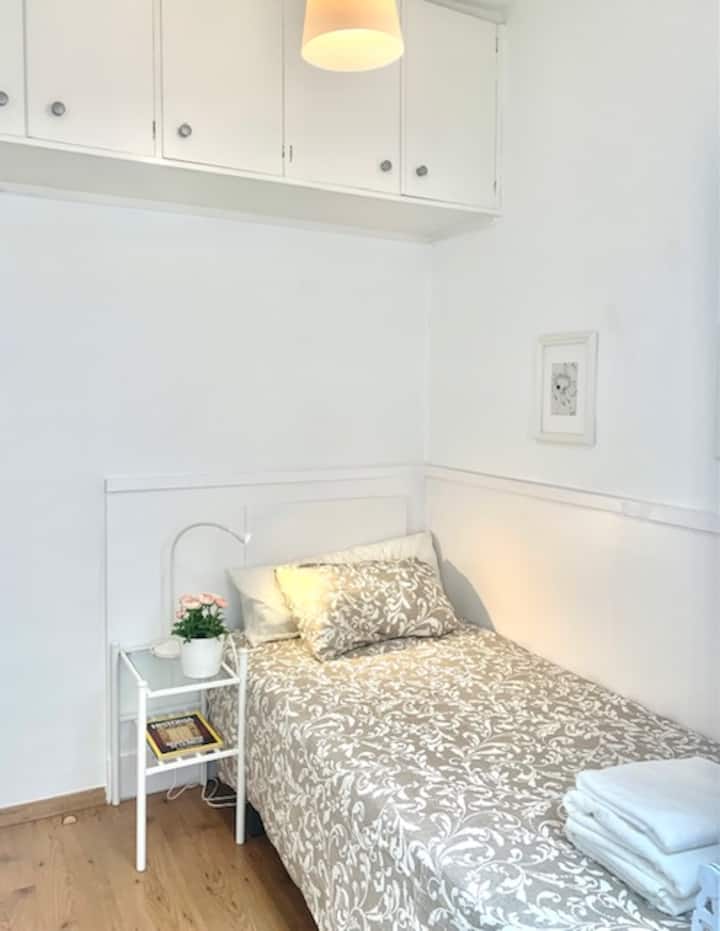 Დამატებითი ერთადგილიანი ოთახი ჩაშენებული კარადებით