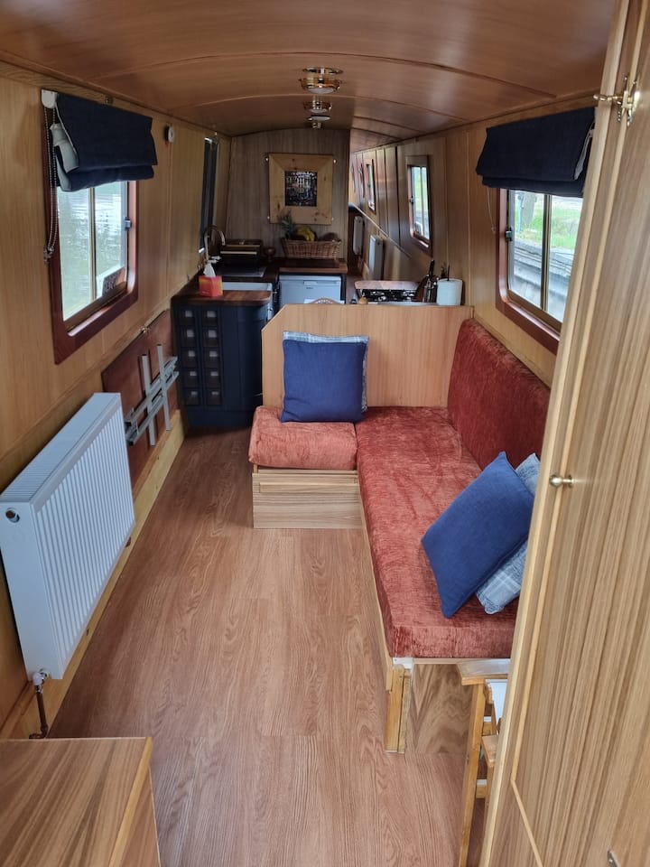 The sofa pulls out forming the second double bed. It easily pulls out and cushions are 6" of memory foam ... No corners cut here!