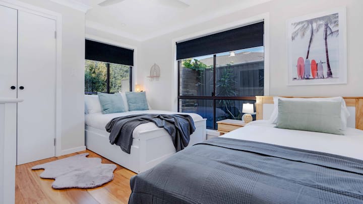 2nd Bedroom with King single & Double bed. Wardrobe and dresser