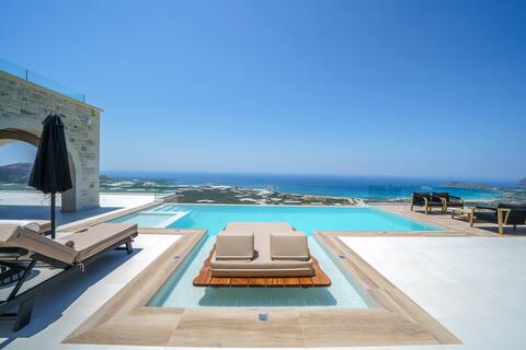 Luxury Villa Argo, private pool, Sea view, BBQ