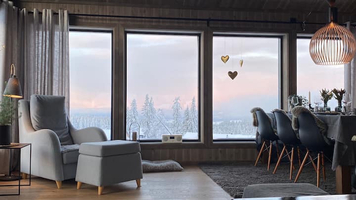 Arkitekttegnet Hytte Ved Mylla. Ski In/out. Utsikt - Jevnaker
