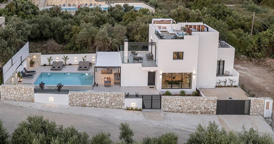 Avrilla Seaside Villa w/ Heated Pool, Hot Tub, BBQ