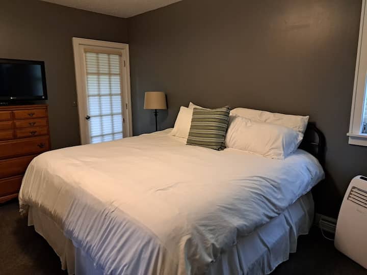 Master Bedroom
King Bed 
Shared bathroom