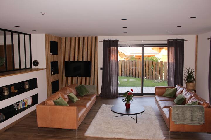 Chalet Contemporain 9 Personnes Vue Mont Blanc - Combloux
