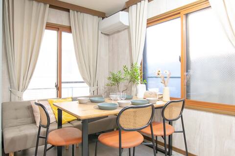 Shinjuku area,50㎡, 5 beds+2Futon, FreeWiFi,max7