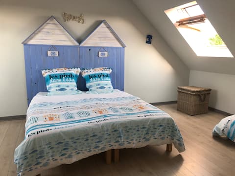 Saint Malo Cancale 2 bedrooms side by side private bathroom 7 people