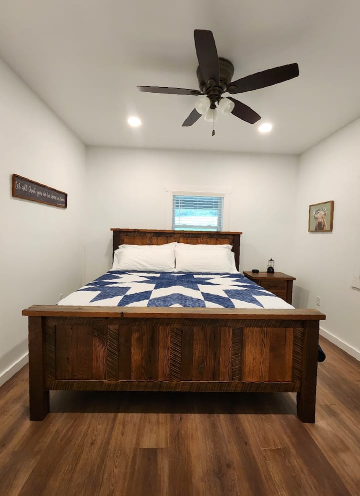 Master bedroom with king bed